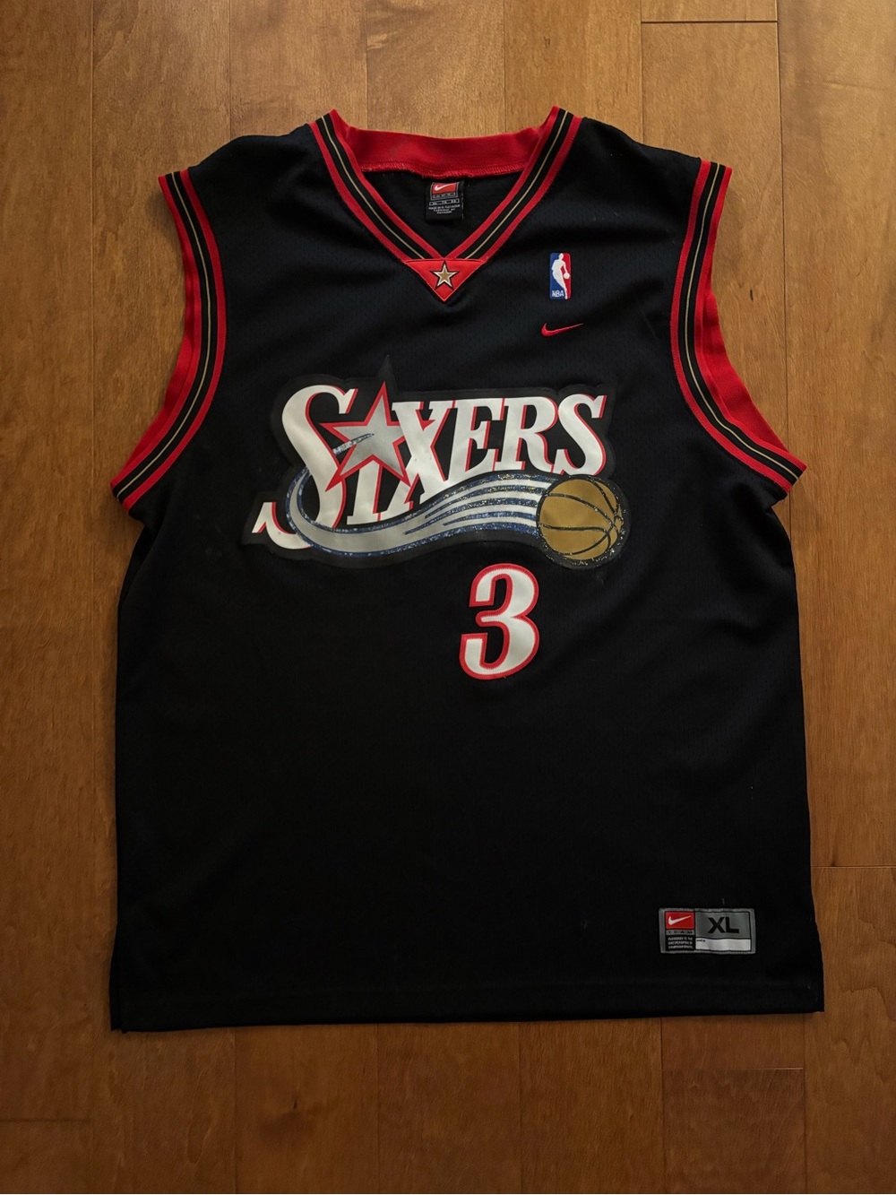 VINTAGE Nike Allen Iverson Philadelphia 76ers Jersey Size XL